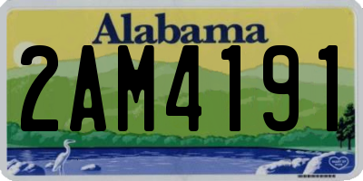 AL license plate 2AM4191