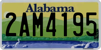 AL license plate 2AM4195
