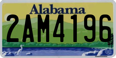AL license plate 2AM4196