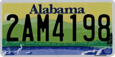 AL license plate 2AM4198