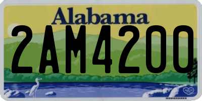AL license plate 2AM4200