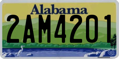 AL license plate 2AM4201