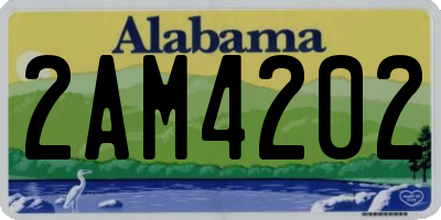 AL license plate 2AM4202
