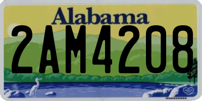 AL license plate 2AM4208