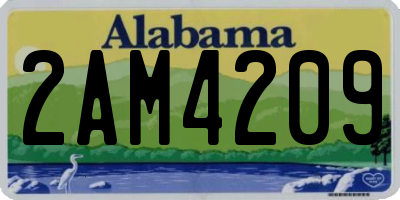 AL license plate 2AM4209