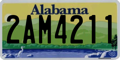 AL license plate 2AM4211