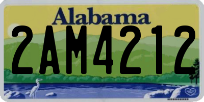 AL license plate 2AM4212