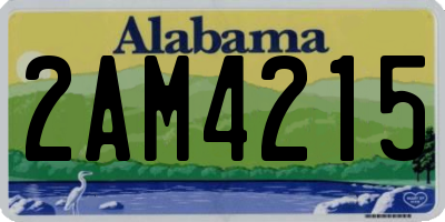 AL license plate 2AM4215