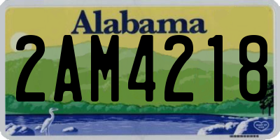 AL license plate 2AM4218