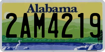 AL license plate 2AM4219