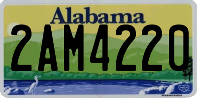AL license plate 2AM4220