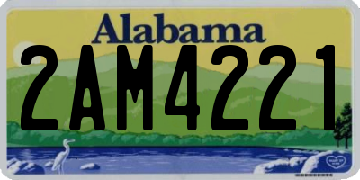 AL license plate 2AM4221