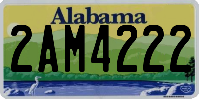 AL license plate 2AM4222