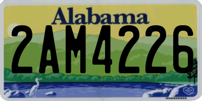 AL license plate 2AM4226