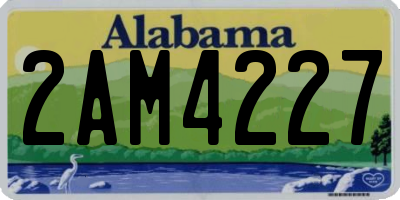 AL license plate 2AM4227