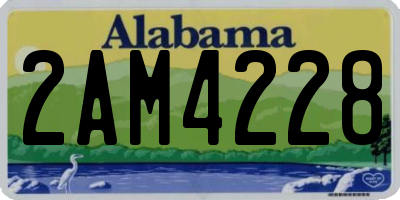 AL license plate 2AM4228