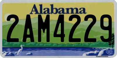 AL license plate 2AM4229