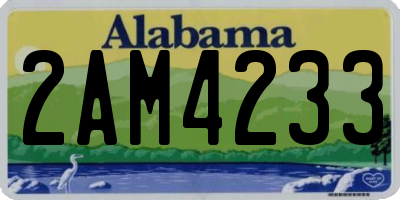AL license plate 2AM4233