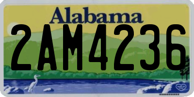 AL license plate 2AM4236