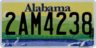AL license plate 2AM4238