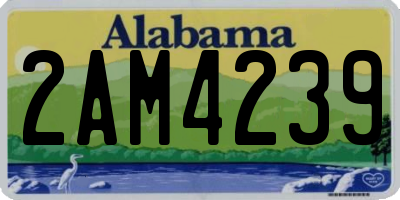 AL license plate 2AM4239