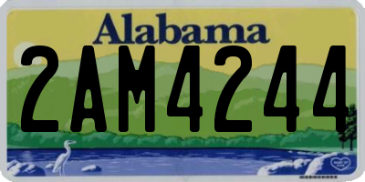 AL license plate 2AM4244