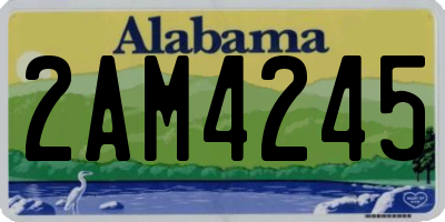 AL license plate 2AM4245