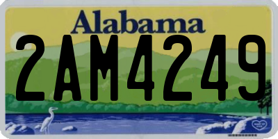 AL license plate 2AM4249