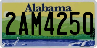 AL license plate 2AM4250