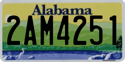 AL license plate 2AM4251