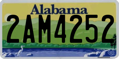 AL license plate 2AM4252