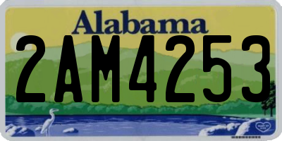 AL license plate 2AM4253
