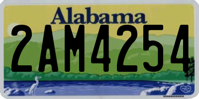 AL license plate 2AM4254
