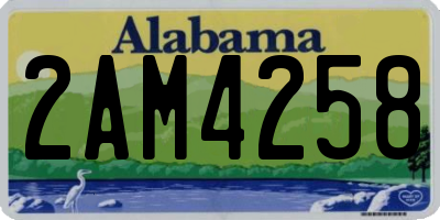 AL license plate 2AM4258