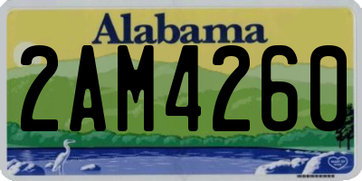 AL license plate 2AM4260