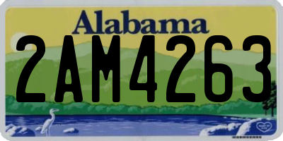 AL license plate 2AM4263
