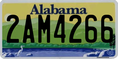 AL license plate 2AM4266