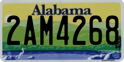 AL license plate 2AM4268