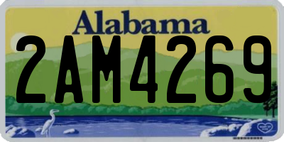 AL license plate 2AM4269