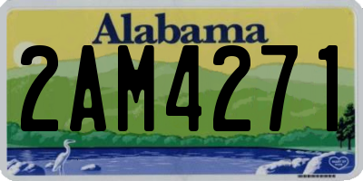 AL license plate 2AM4271