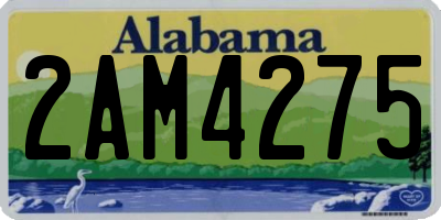 AL license plate 2AM4275