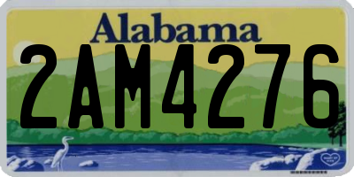 AL license plate 2AM4276