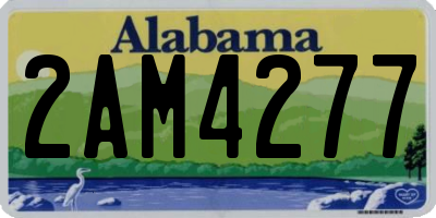 AL license plate 2AM4277