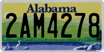 AL license plate 2AM4278
