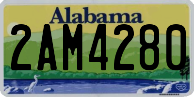 AL license plate 2AM4280