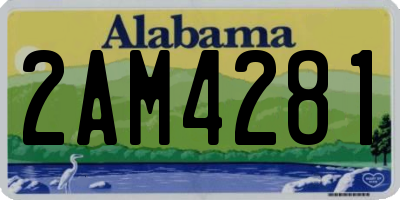 AL license plate 2AM4281