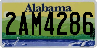 AL license plate 2AM4286
