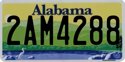AL license plate 2AM4288