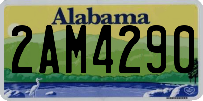 AL license plate 2AM4290