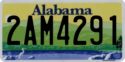 AL license plate 2AM4291